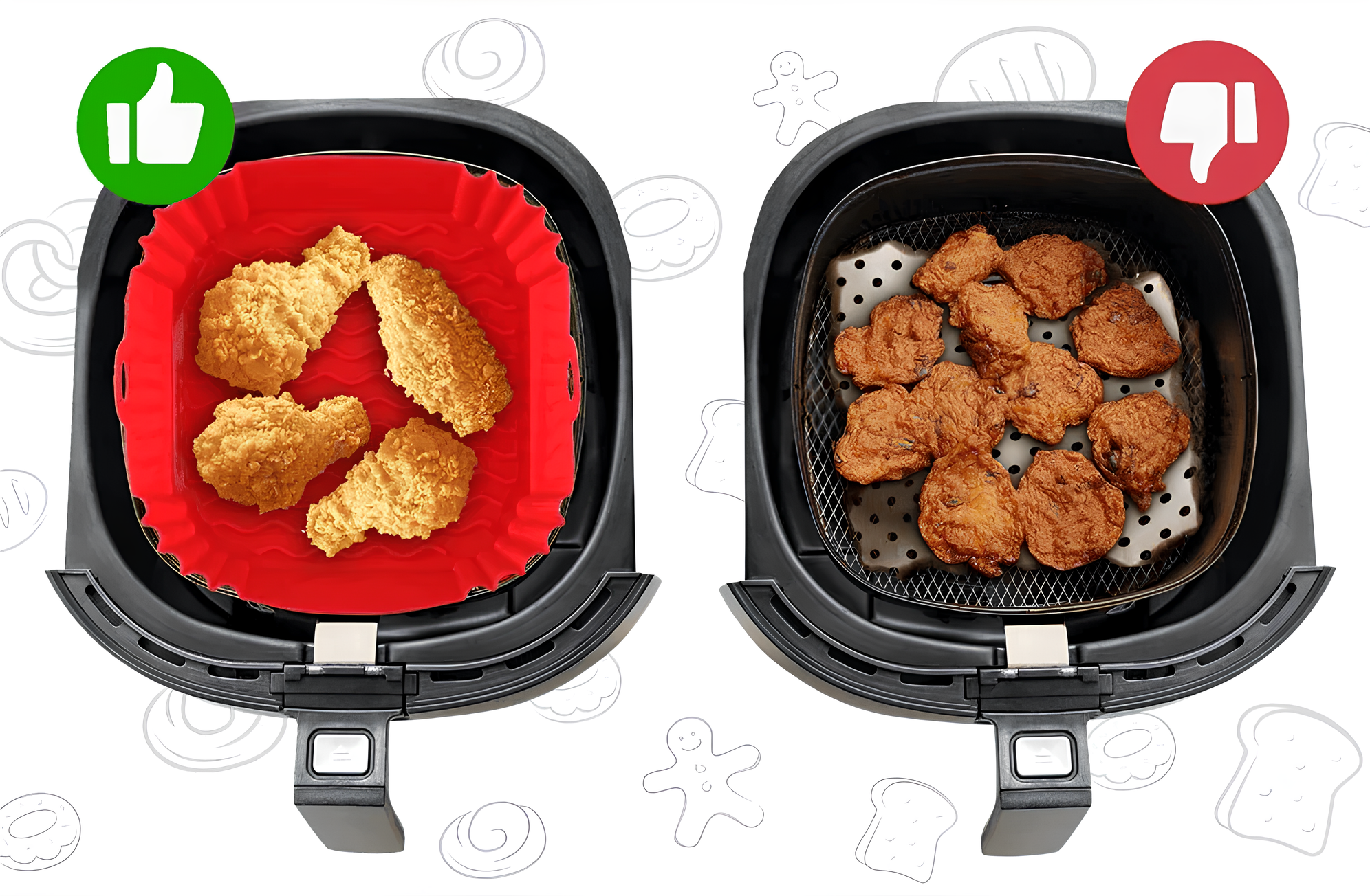 Moule en silicone pour friteuse à air