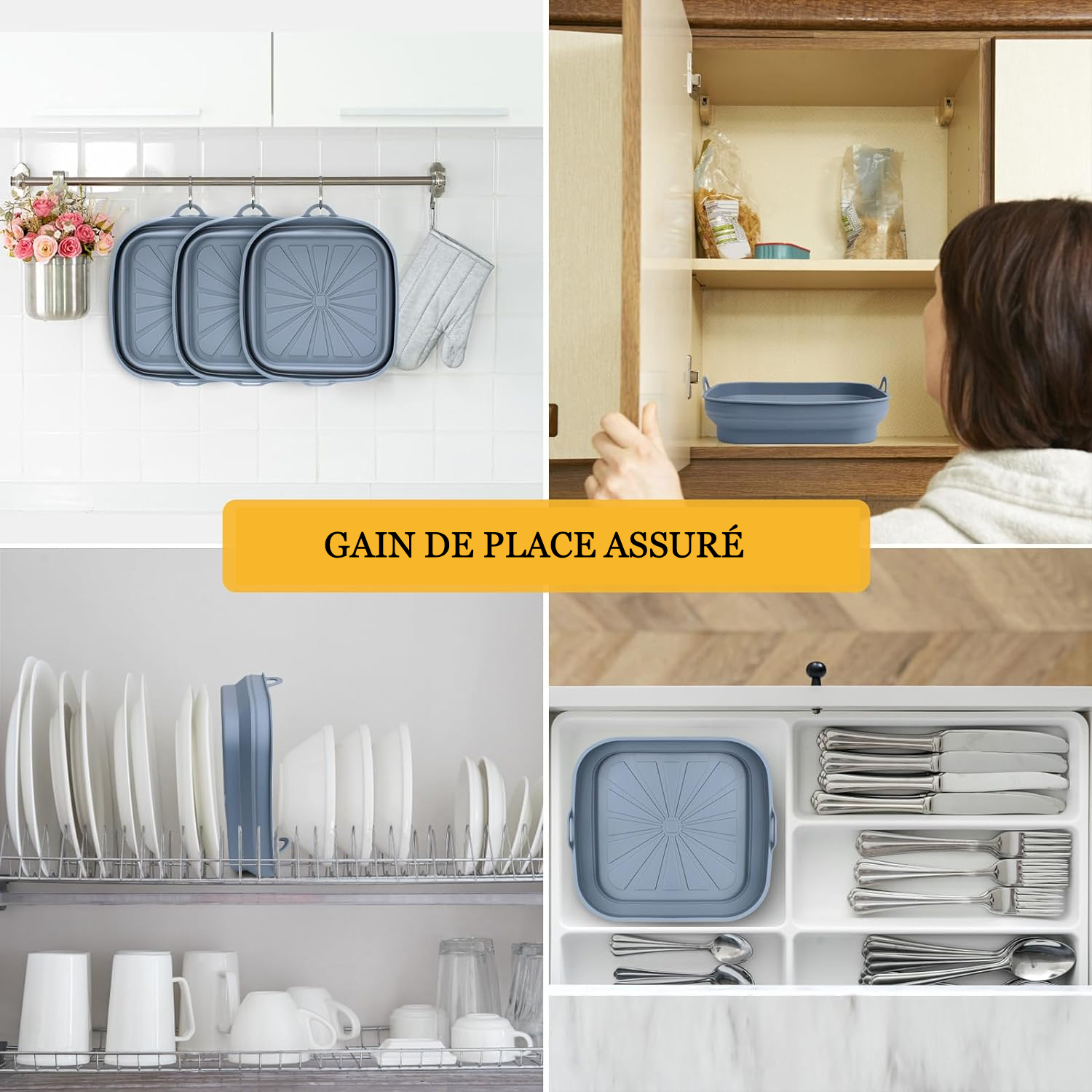 Moule en silicone rétractable pour airfryer