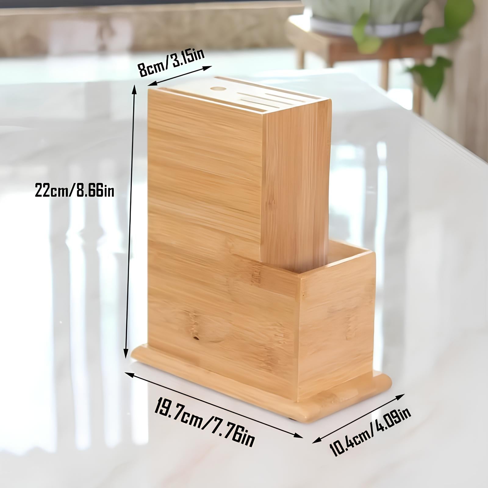 Porte-couteaux de cuisine en bambou - UstensilesCulinaires