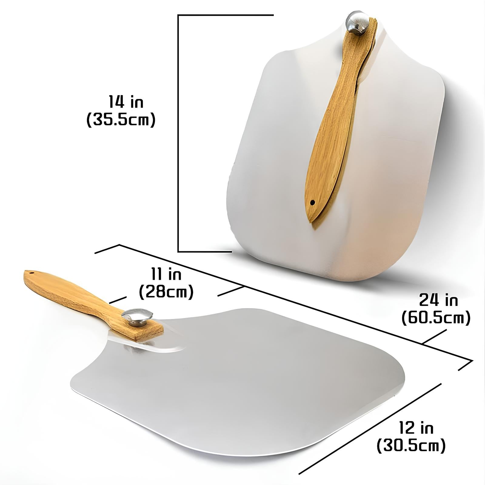 Pelle à pizza en aluminium à poignée pliable - UstensilesCulinaires