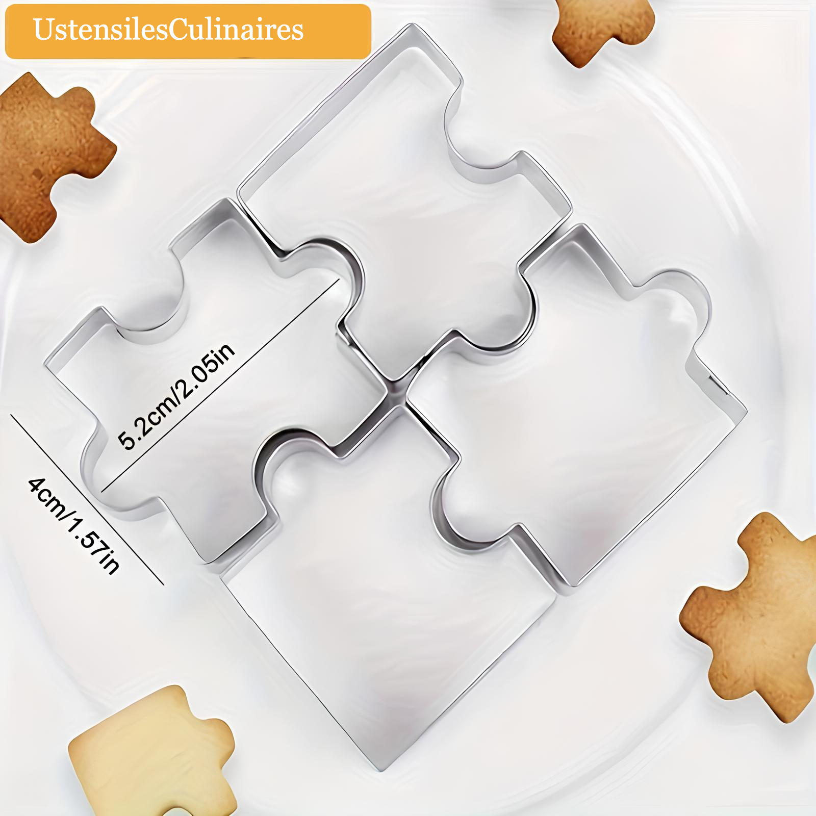 Emporte-pièces puzzle 4 pièces - UstensilesCulinaires