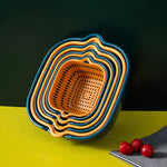Passoires avec panier de vidange lot de 6 pièces - UstensilesCulinaires