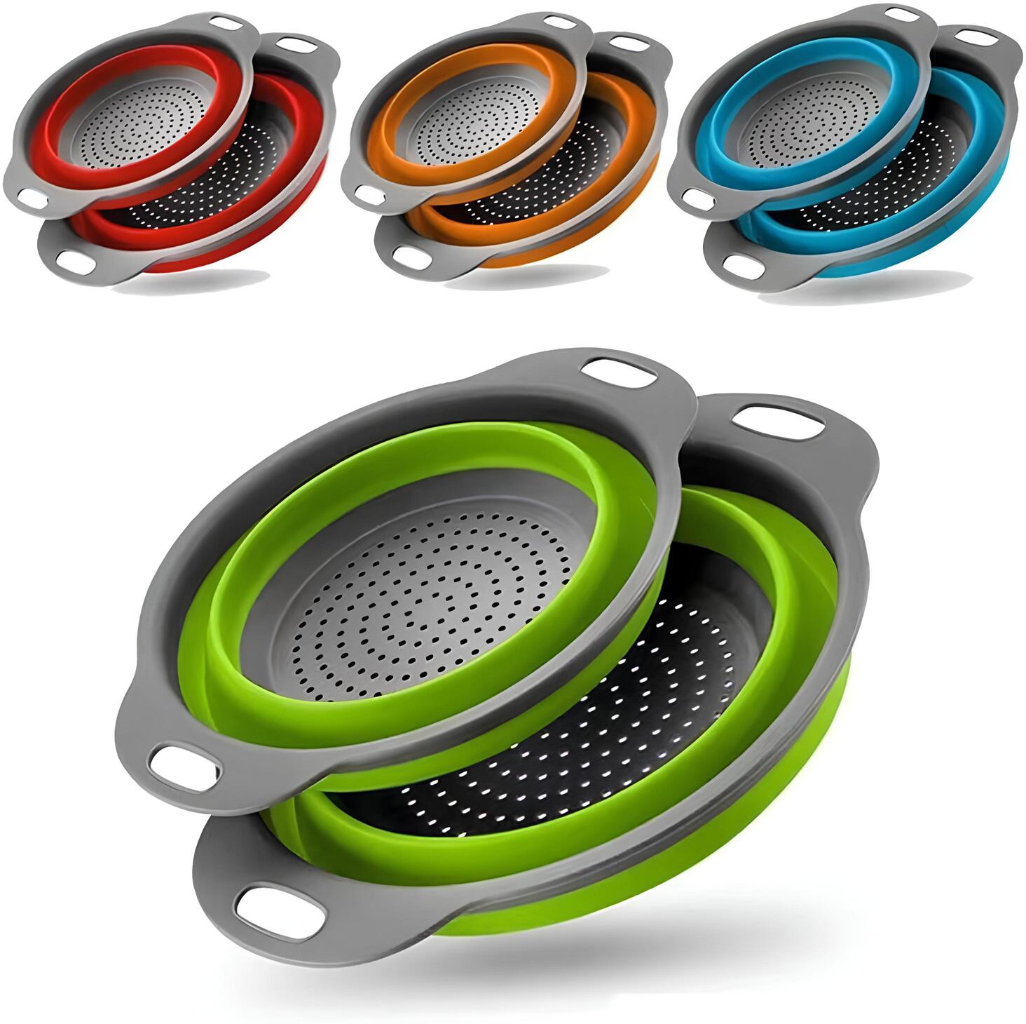 Passoire silicone pliable 3 couleurs
