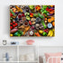 Tableau sur Toile - Assortiments de Fruits et Légumes - UstensilesCulinaires