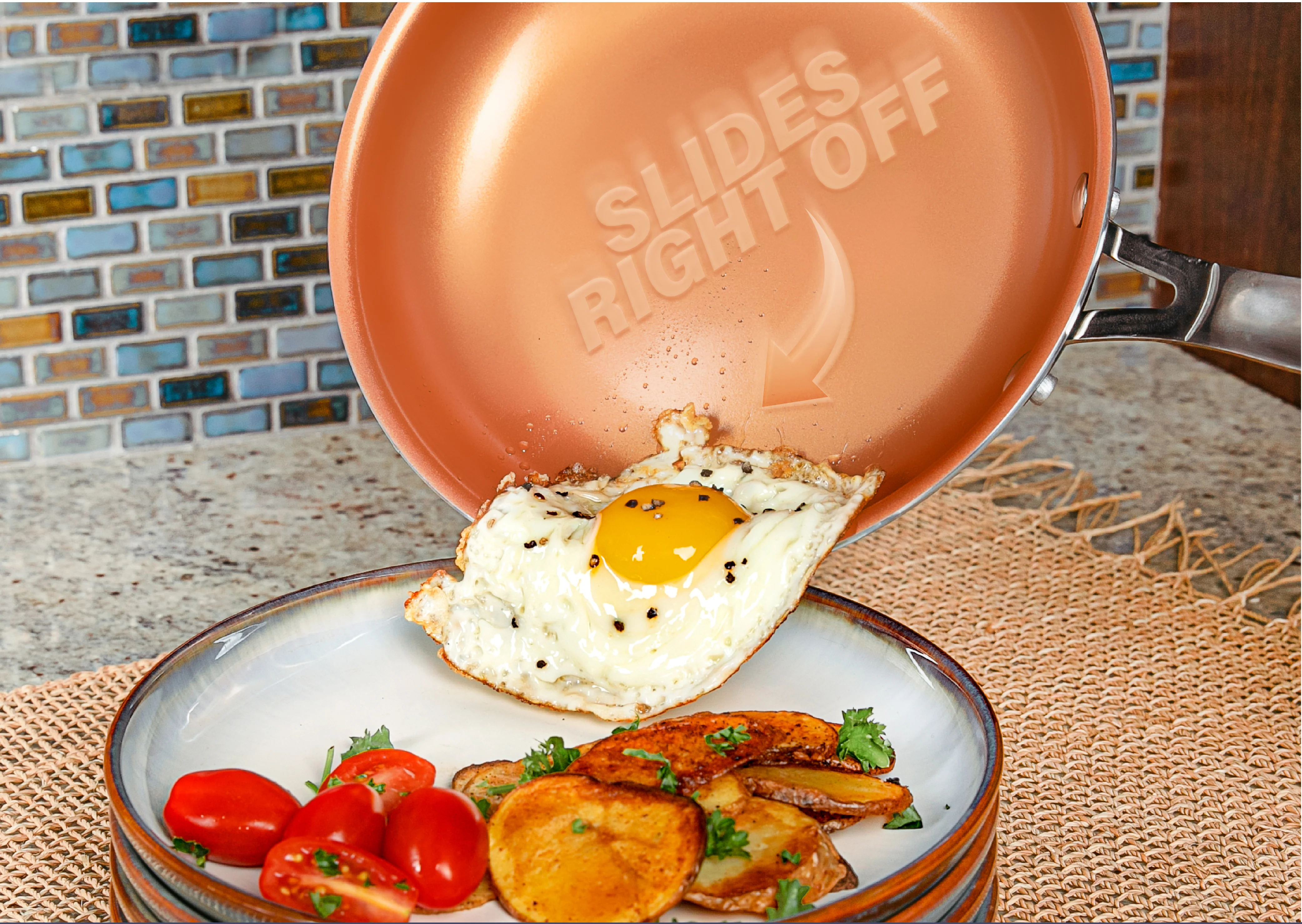 Stainless steel wok with non-stick coating