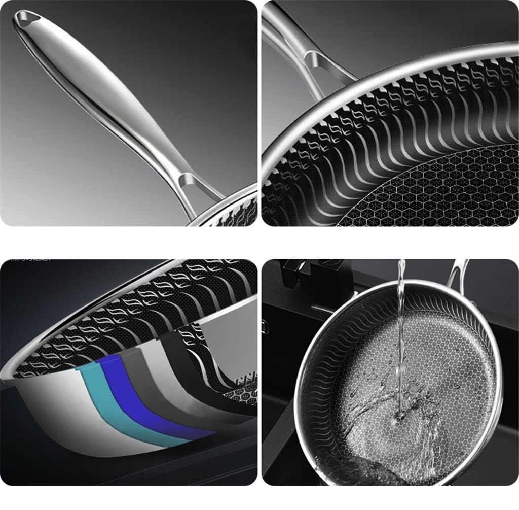 20-cm-Induktionsbratpfanne mit Gusseisenofenoption mit Deckel 