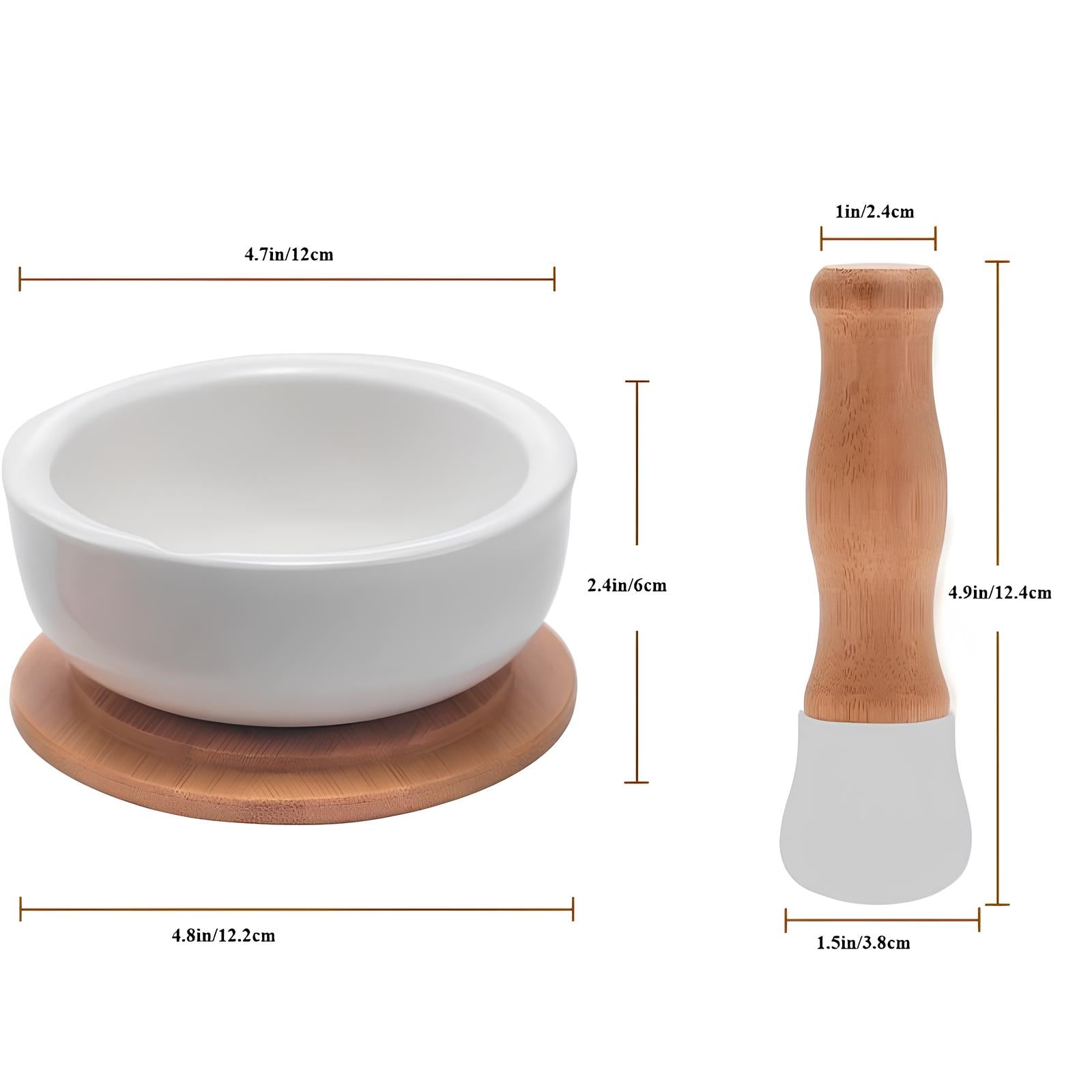 Mortier et pilon de cuisine en porcelaine - UstensilesCulinaires