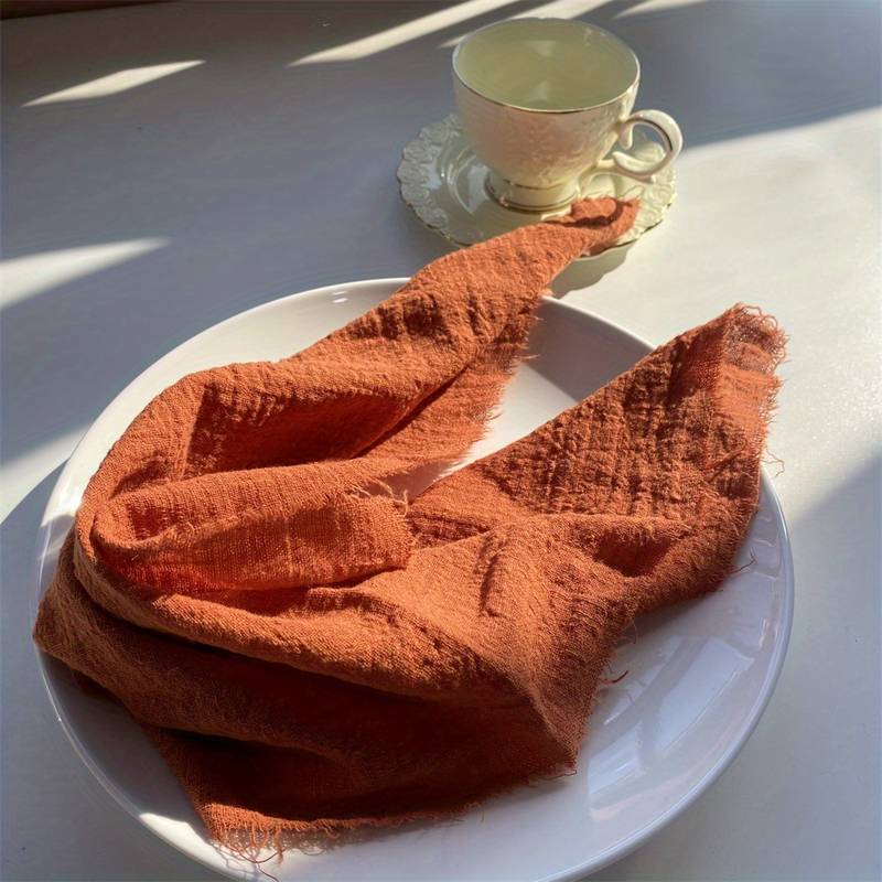 Raw bamboo cotton table napkin