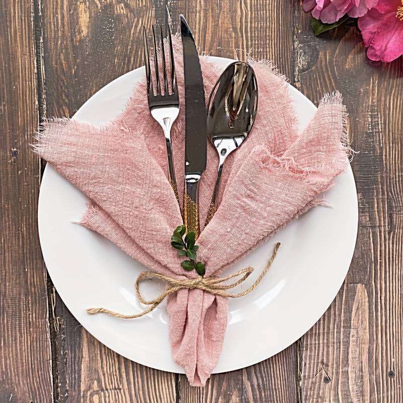 Raw bamboo cotton table napkin