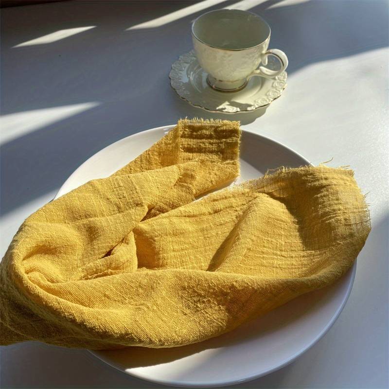 Raw bamboo cotton table napkin