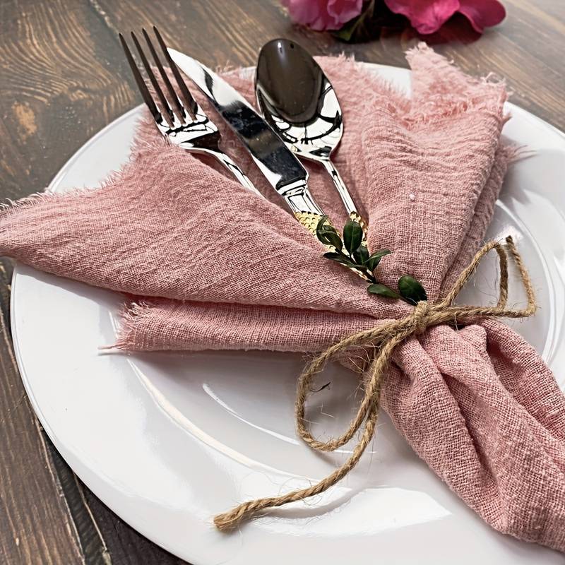 Raw bamboo cotton table napkin