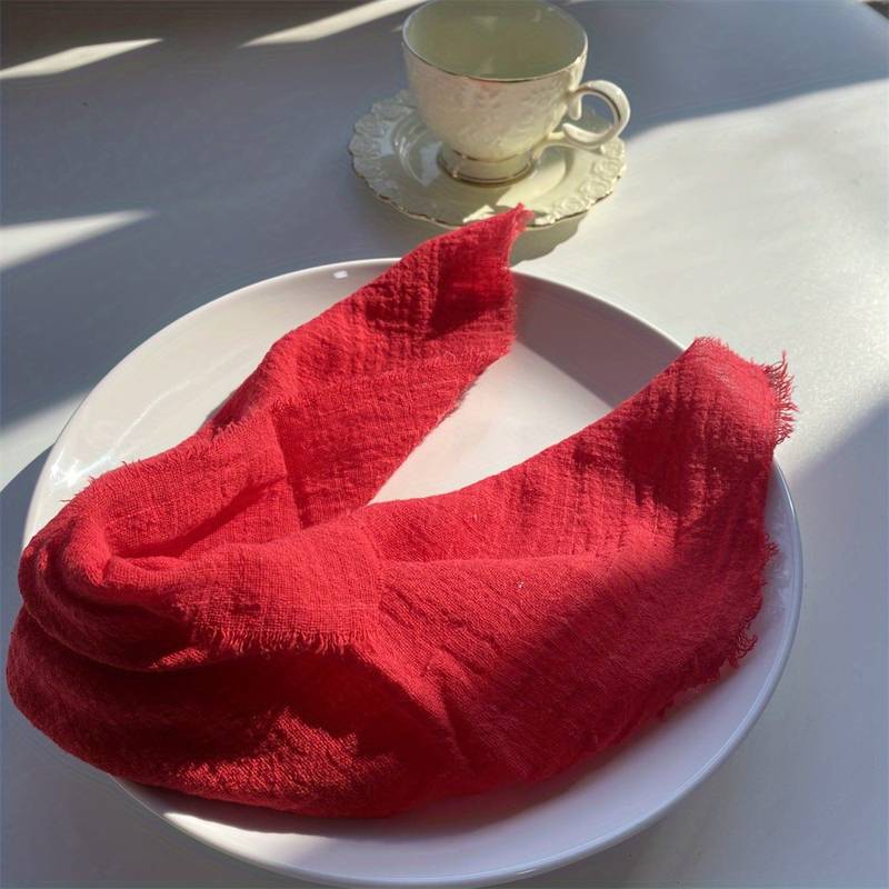 Raw bamboo cotton table napkin