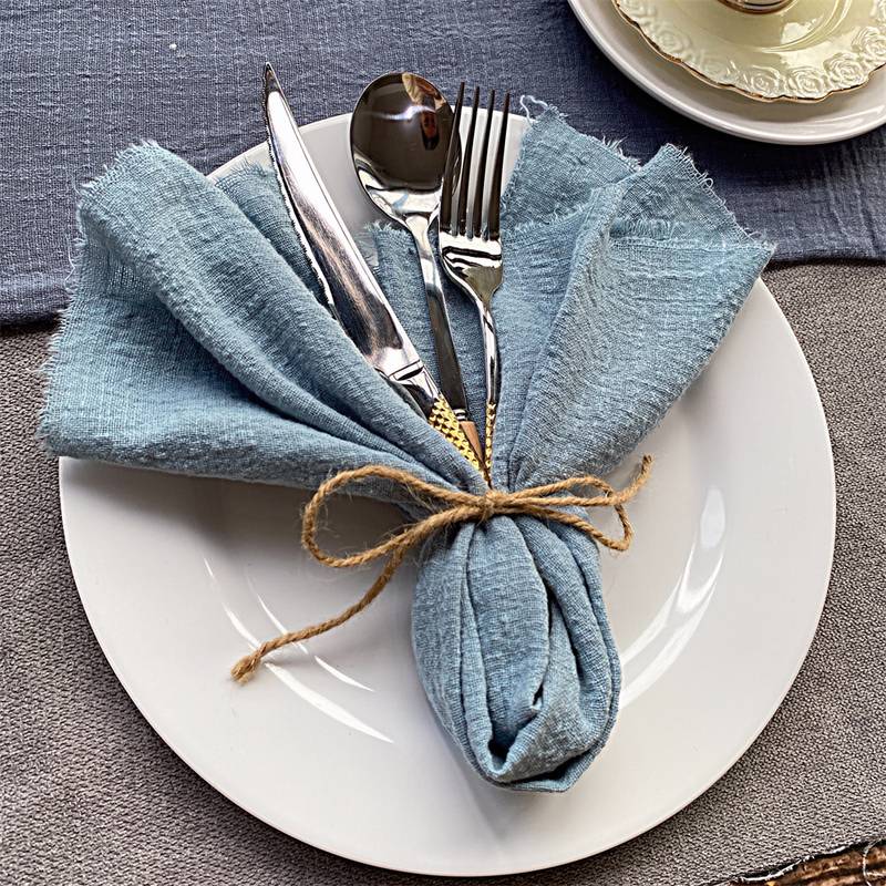 Raw bamboo cotton table napkin