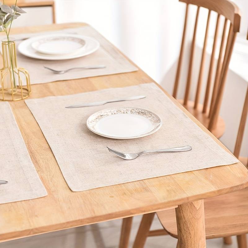 Serviette de table unie beige