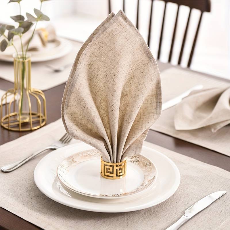 Serviette de table unie beige