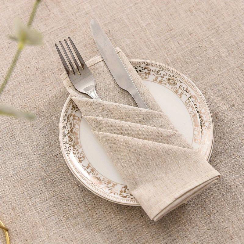 Serviette de table unie beige