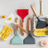 Spatule large en silicone et manche en bois - UstensilesCulinaires