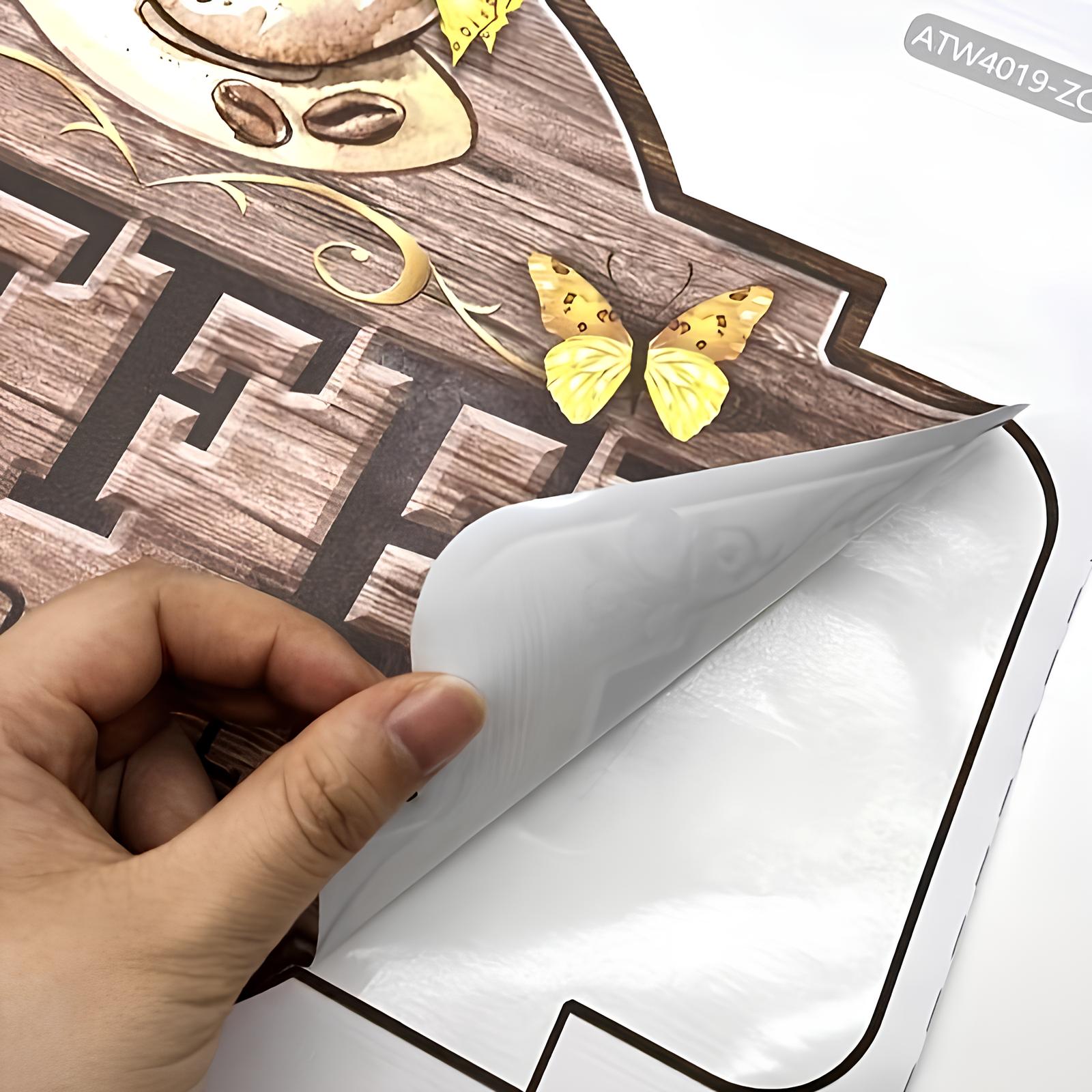 Stickers muraux - Coin Café Effet 3D - UstensilesCulinaires