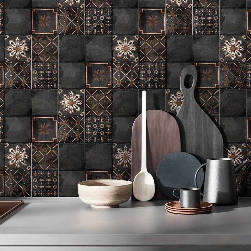 Black retro wall sticker 