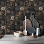 Black retro wall sticker 