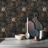 Black retro wall sticker 