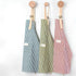 Striped cotton and linen kitchen apron