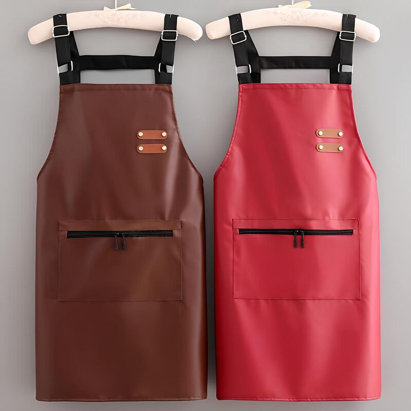 Tablier en simili cuir reglable pour femme - UstensilesCulinaires 