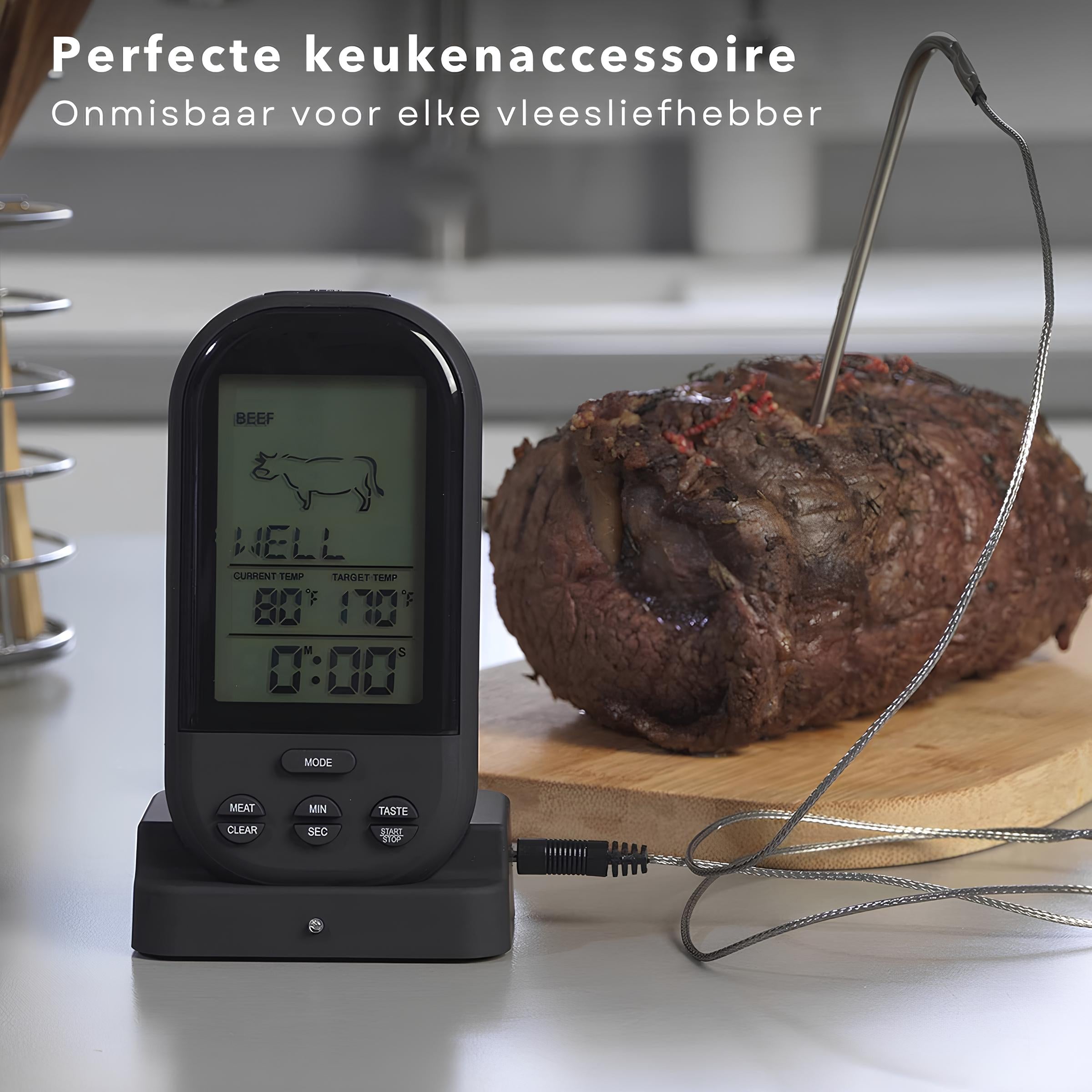 Thermomètre de cuisine sans fil haute performance - UstensilesCulinaires