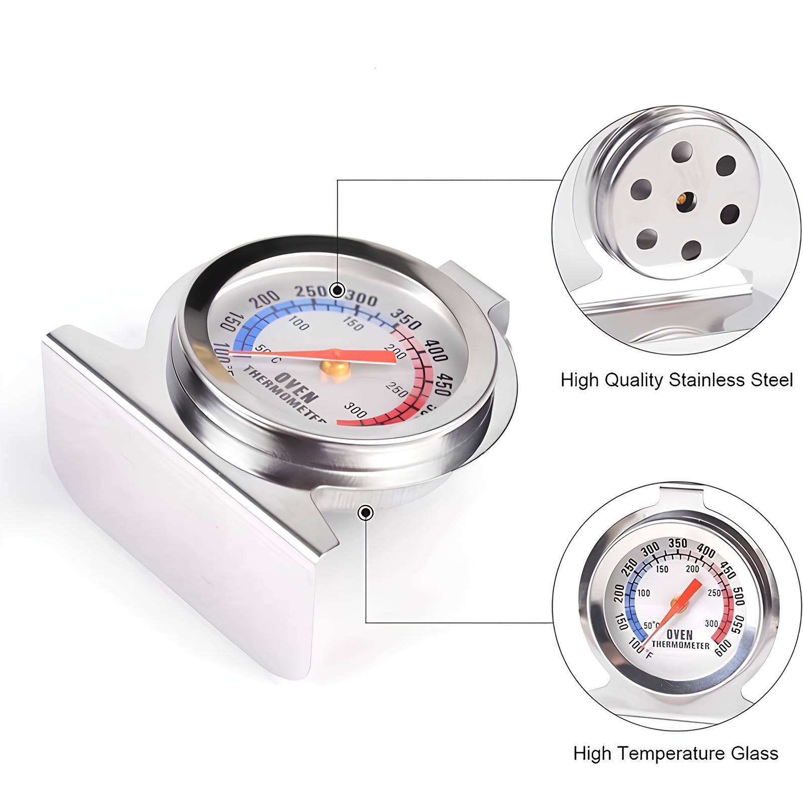 Thermomètre de four en acier inoxydable - UstensilesCulinaires