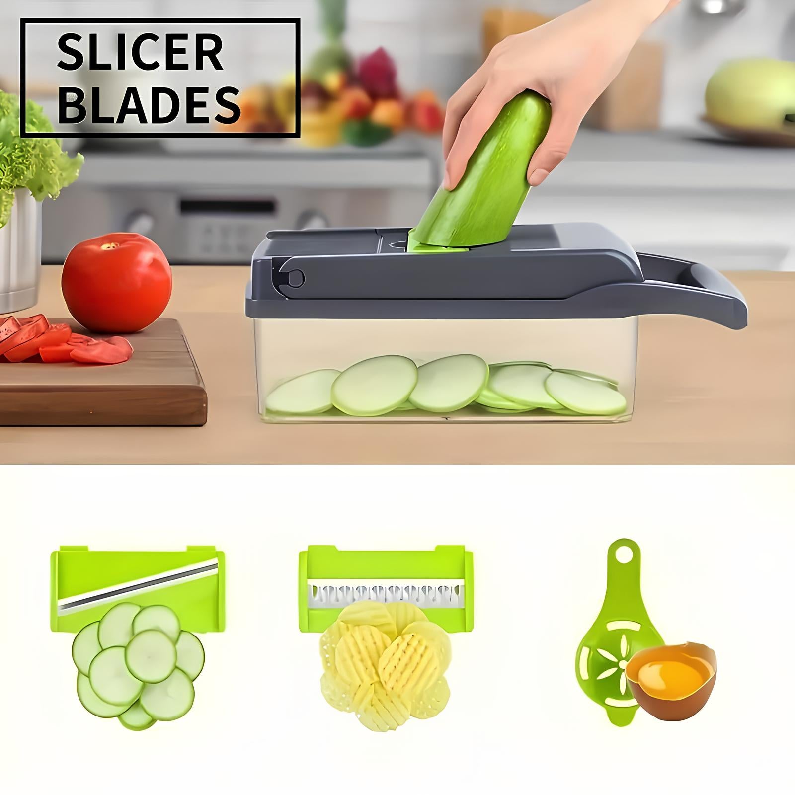 Mandoline de cuisine multifonction 16 en 1 - UstensilesCulinaires