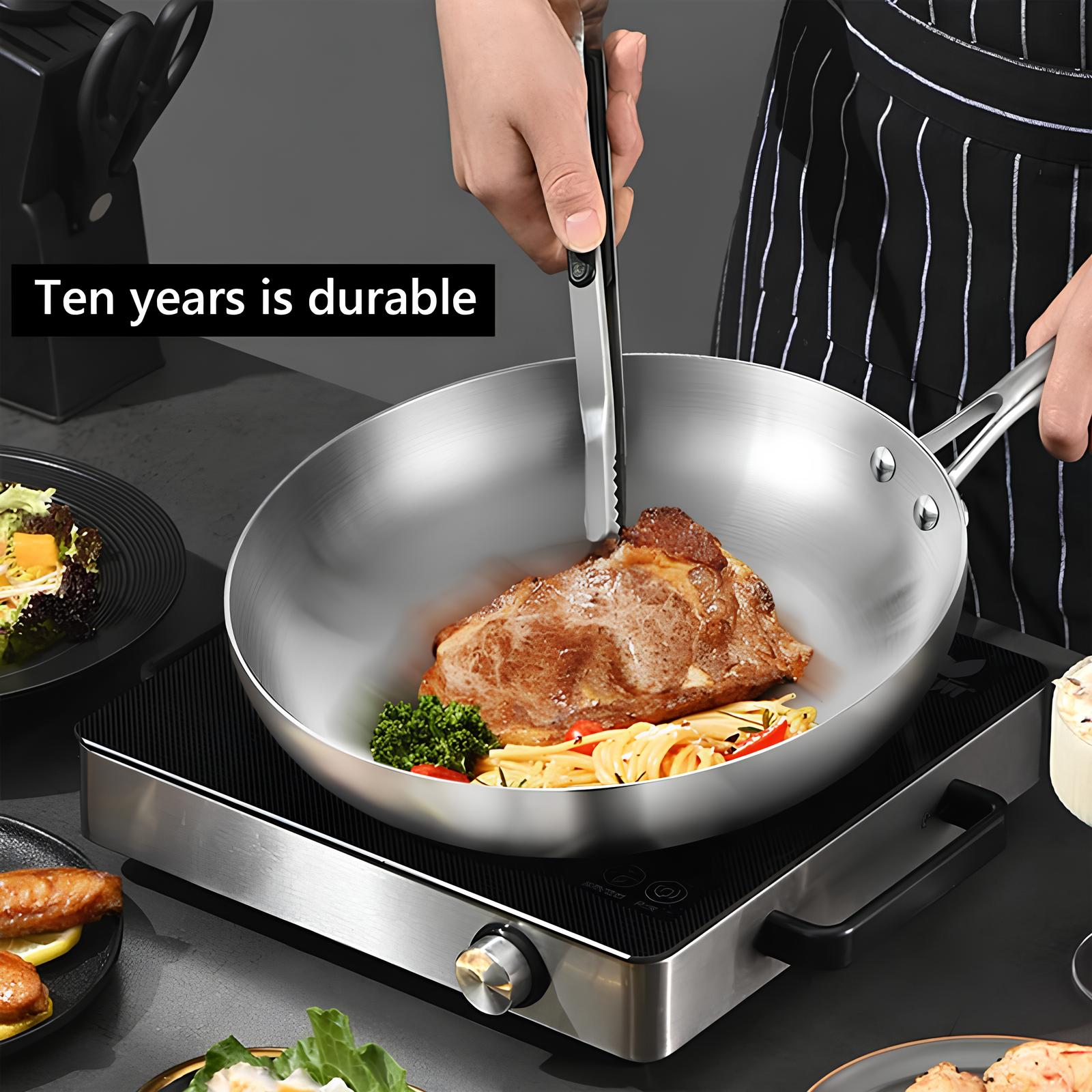 Sauteuse en Acier Inoxydable 304 adaptée au four - UstensilesCulinaires
