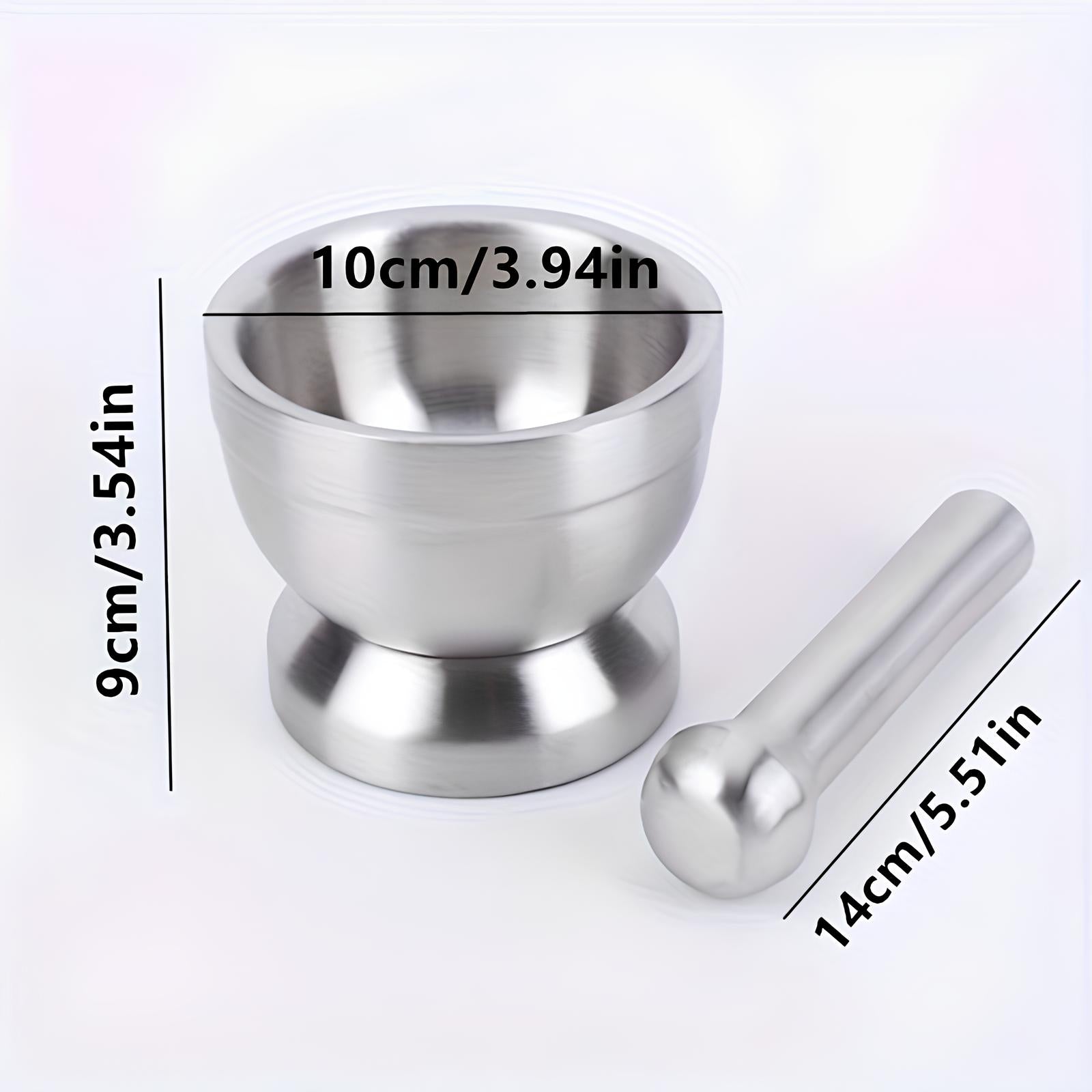 Mortier et pilon en acier inoxydable - UstensilesCulinaires