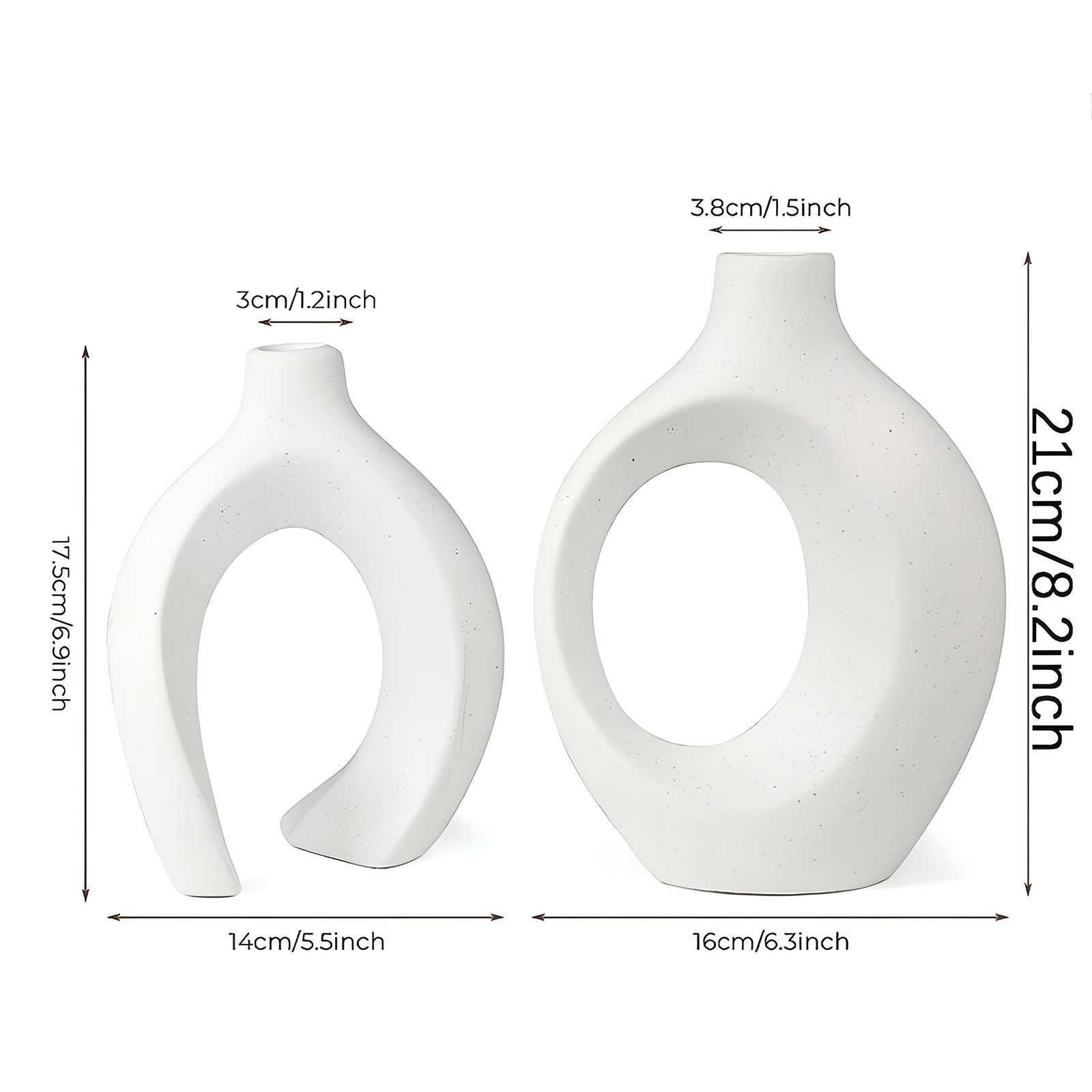Ensemble de deux vases entrelacés - Harmonie décorative - UstensilesCulinaires