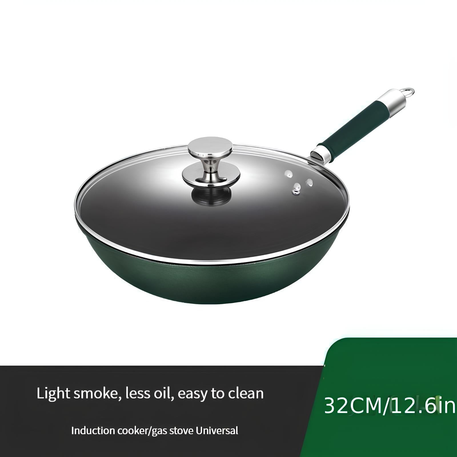 Wok en Fonte Vert - UstensilesCulinaires