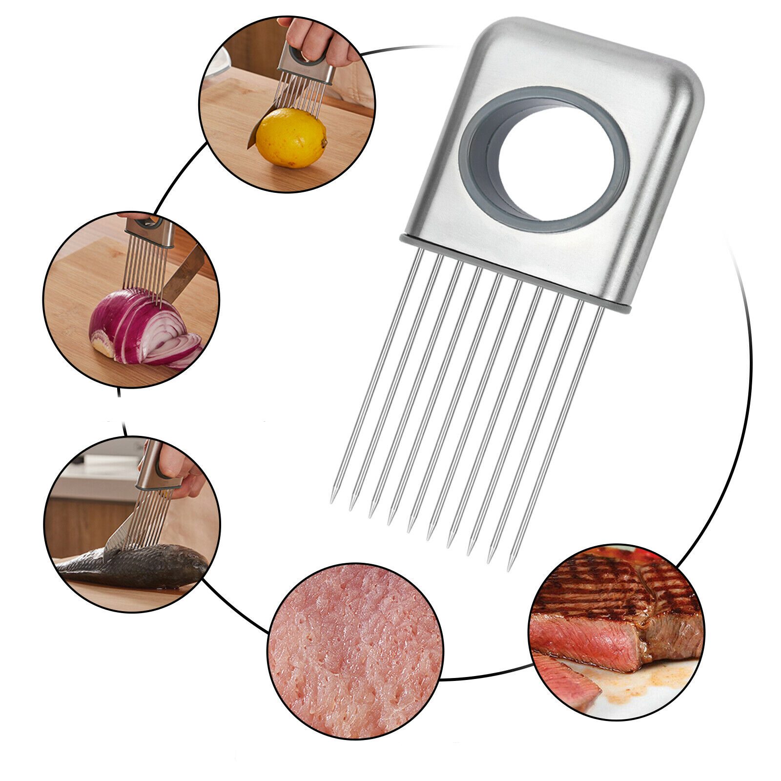 Support de découpe aliments multifonction en acier inoxydable