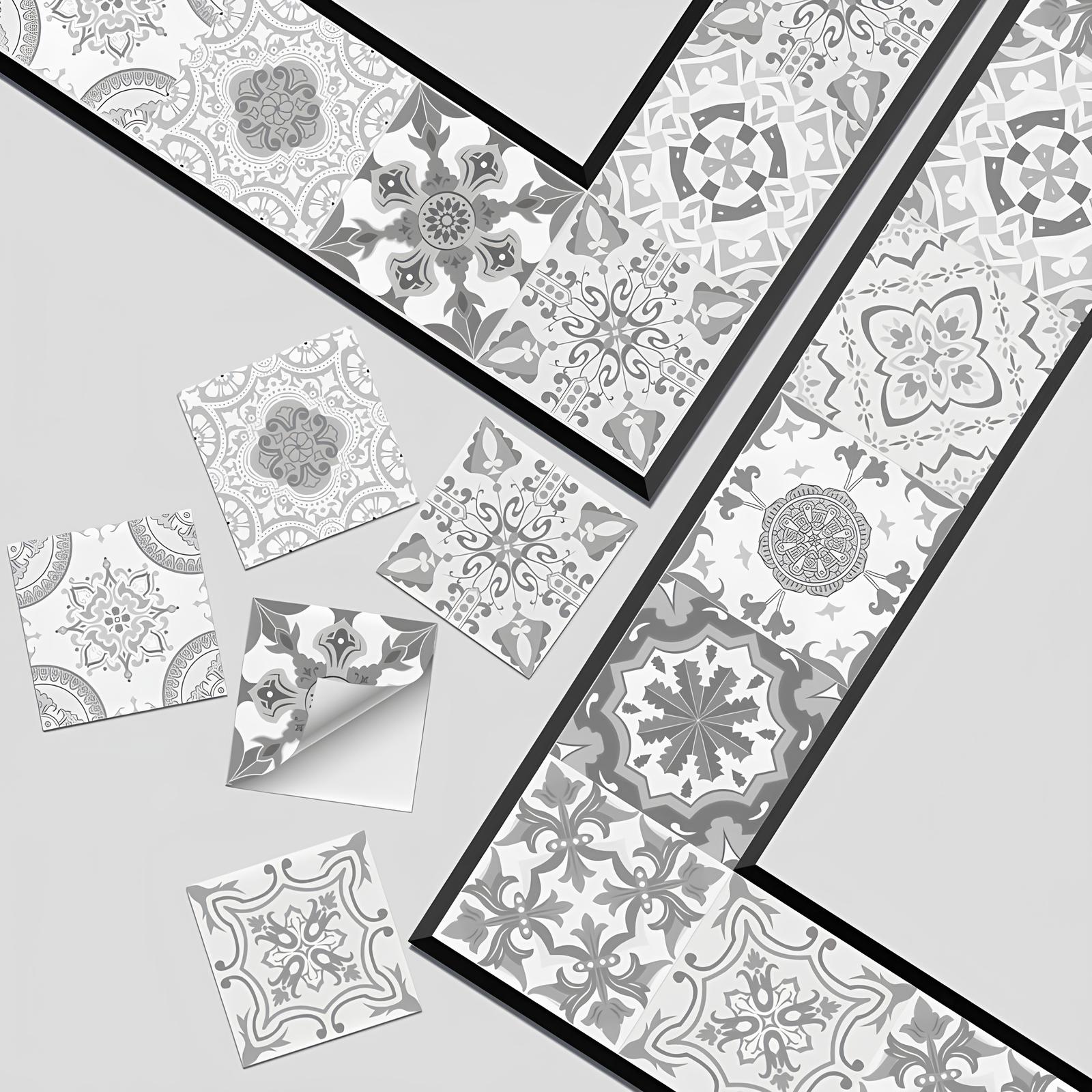 Autocollant mural imitation faïence Patchwork - UstensilesCulinaires