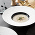 Assiette creuse blanche et noir  | Ustensiles Culinaires 