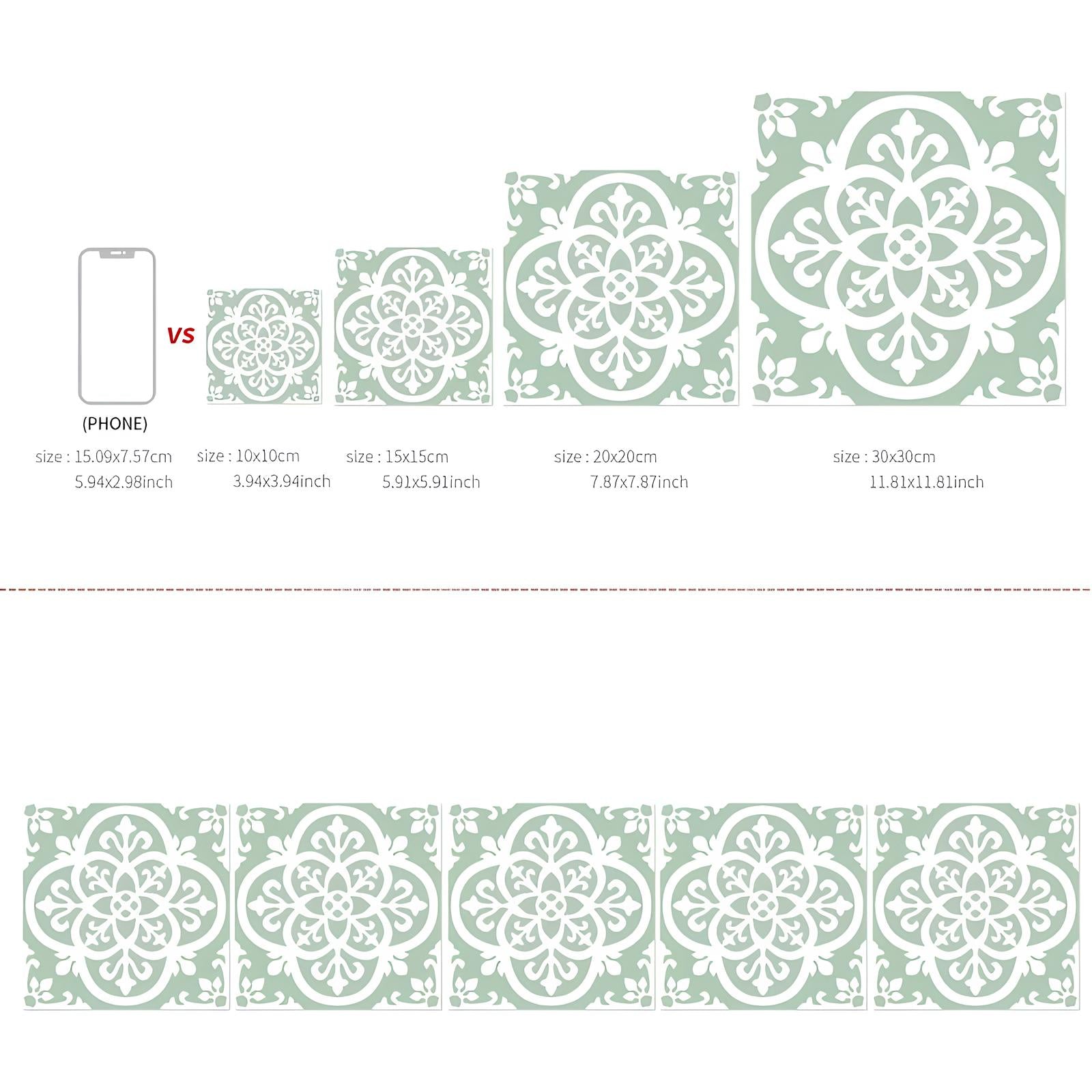 Carreaux adhésifs motif Bohème - UstensilesCulinaires