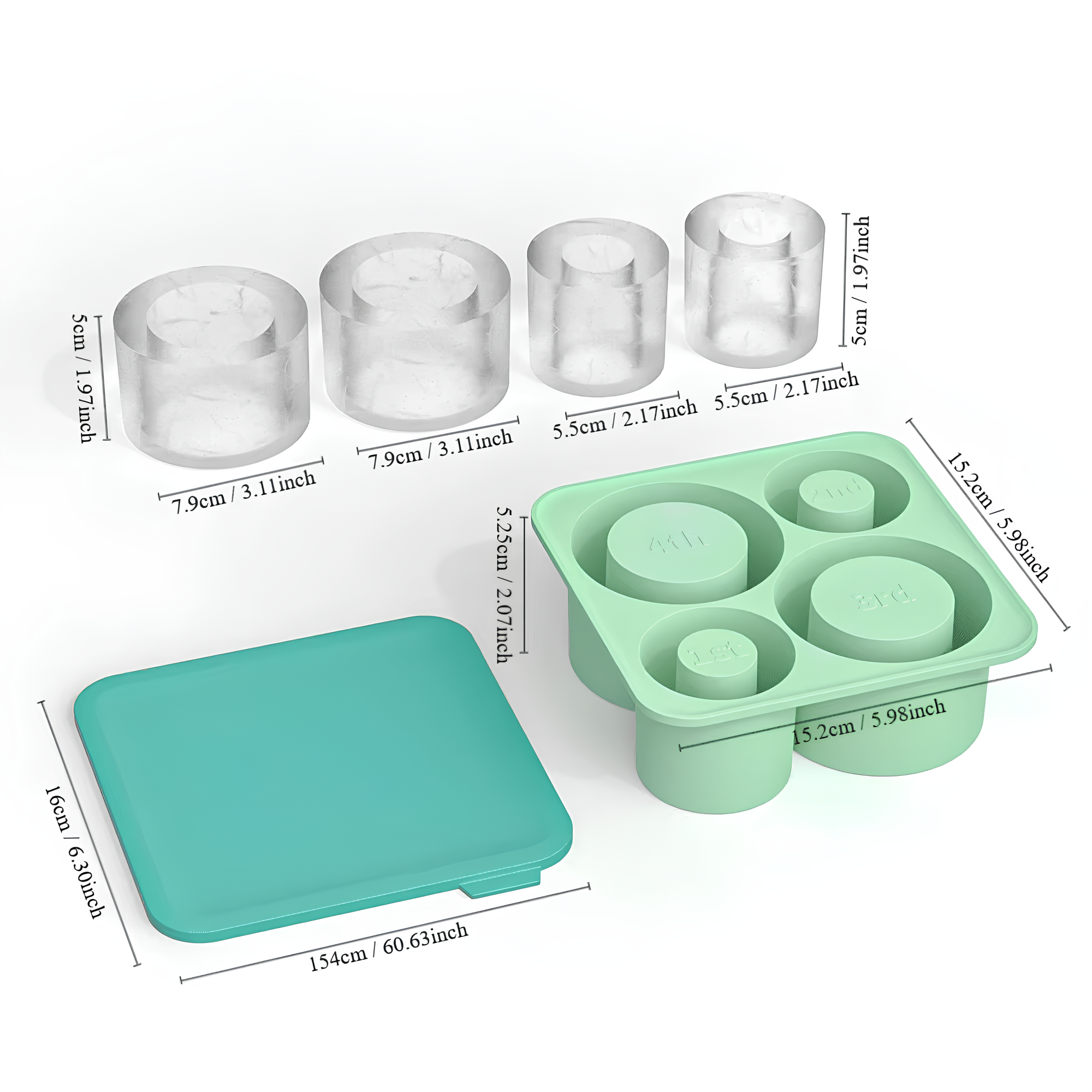 Bac à glaçons en silicone - Formes originales