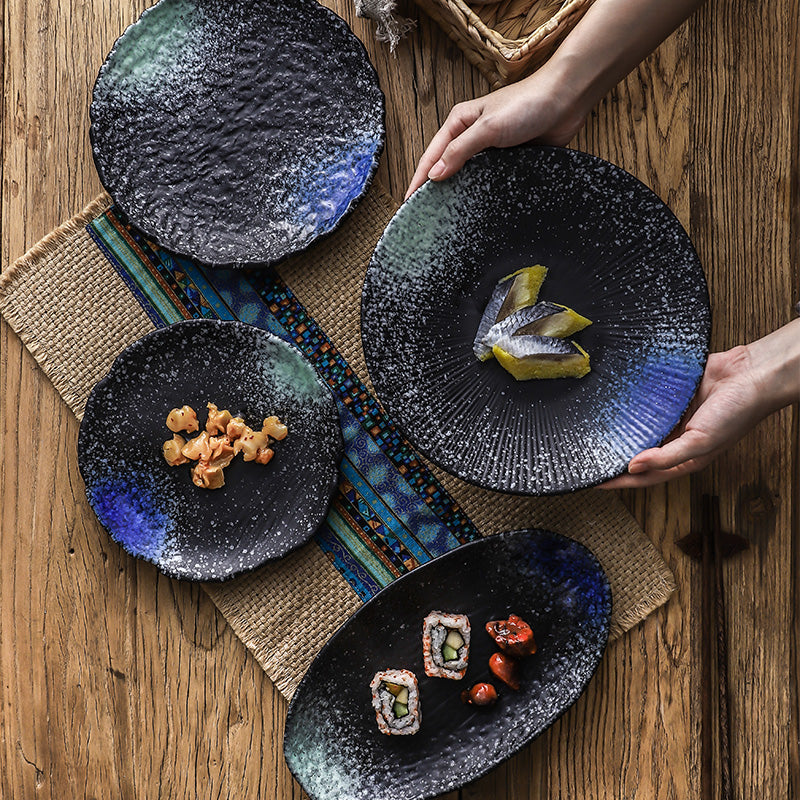 Assiette en céramique | Assiette plate Le granit | Ustensiles Culinaires 