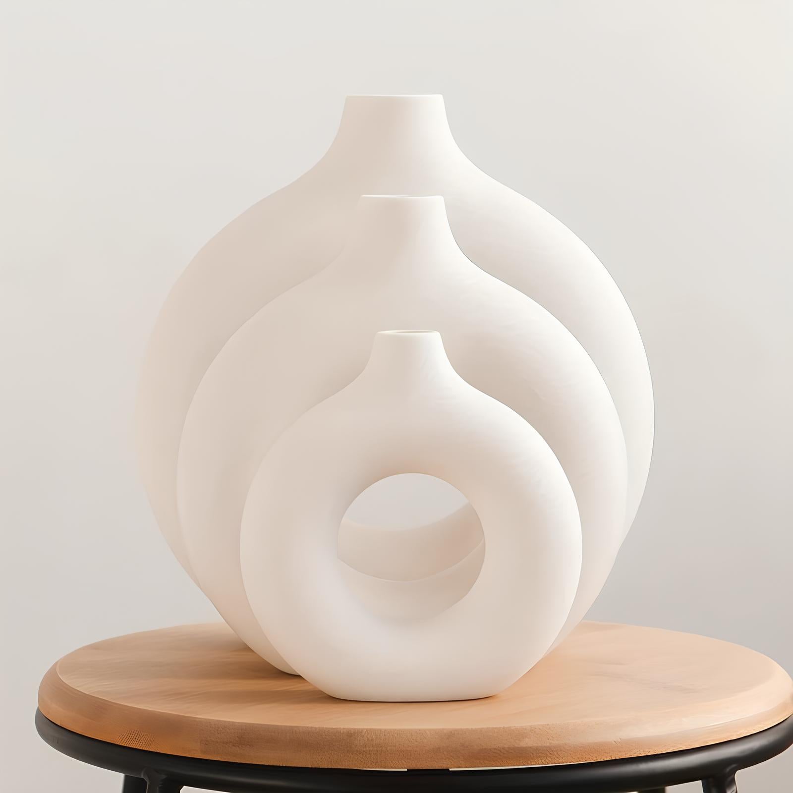 Vase décoratif rond en résine - UstensilesCulinaires