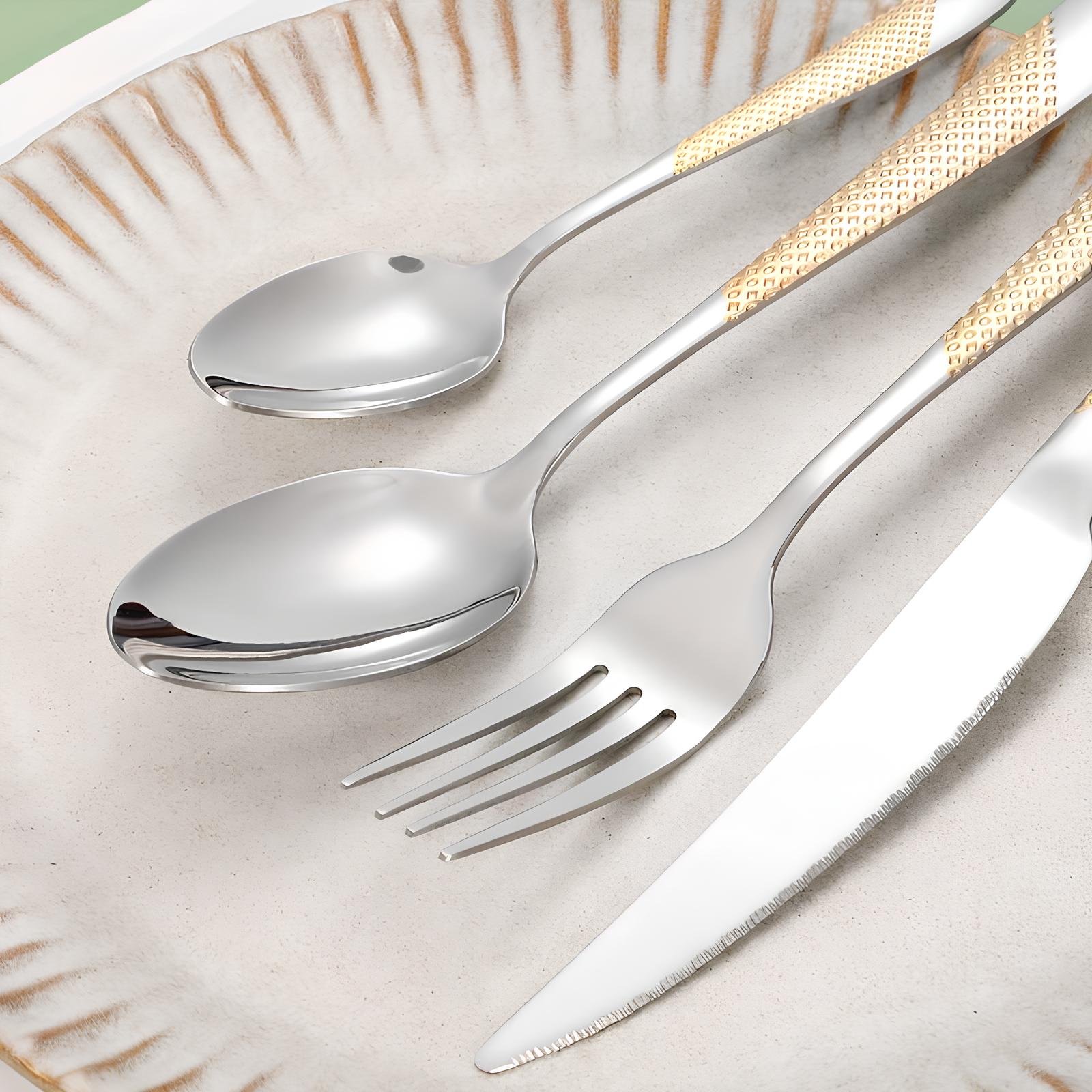 Set de couverts 20 pcs - Design raffiné - UstensilesCulinaires