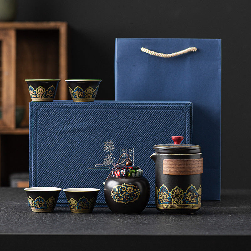 Coffret de service à thé nomade