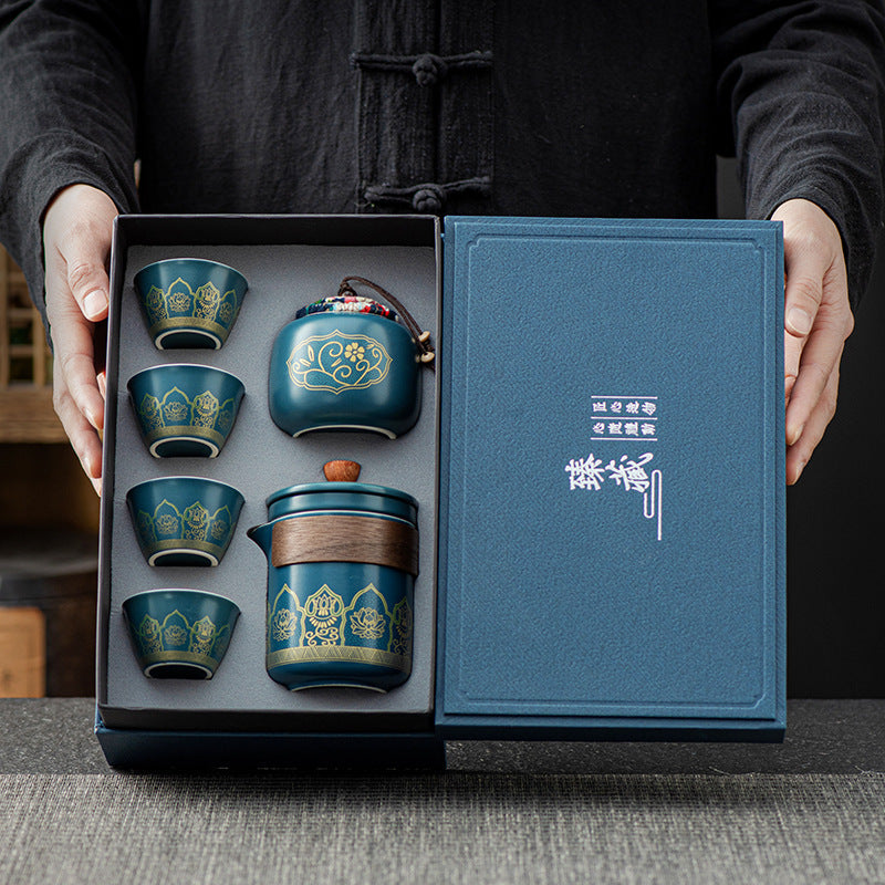 Coffret de service à thé nomade