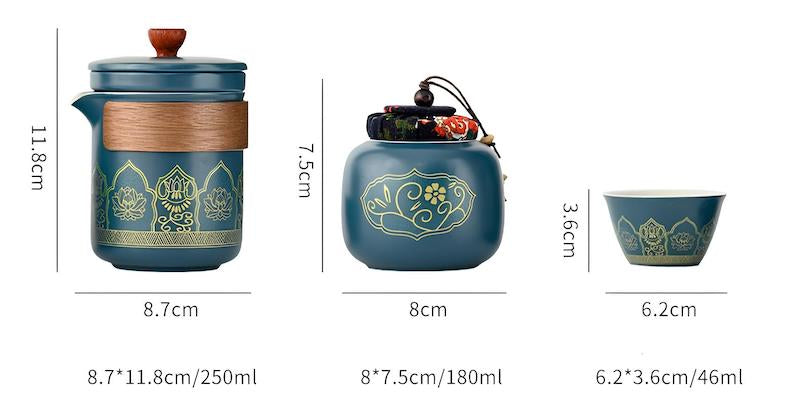 Coffret de service à thé nomade