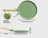 Non-stick crepe pan with geometric pattern handle