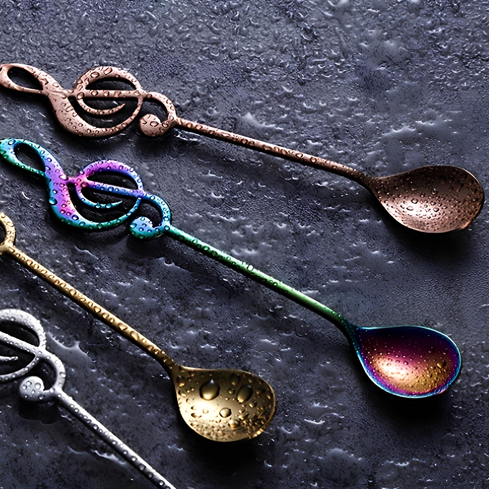 Cuillère à café en acier inoxydable Clé de Sol - UstensilesCulinaires