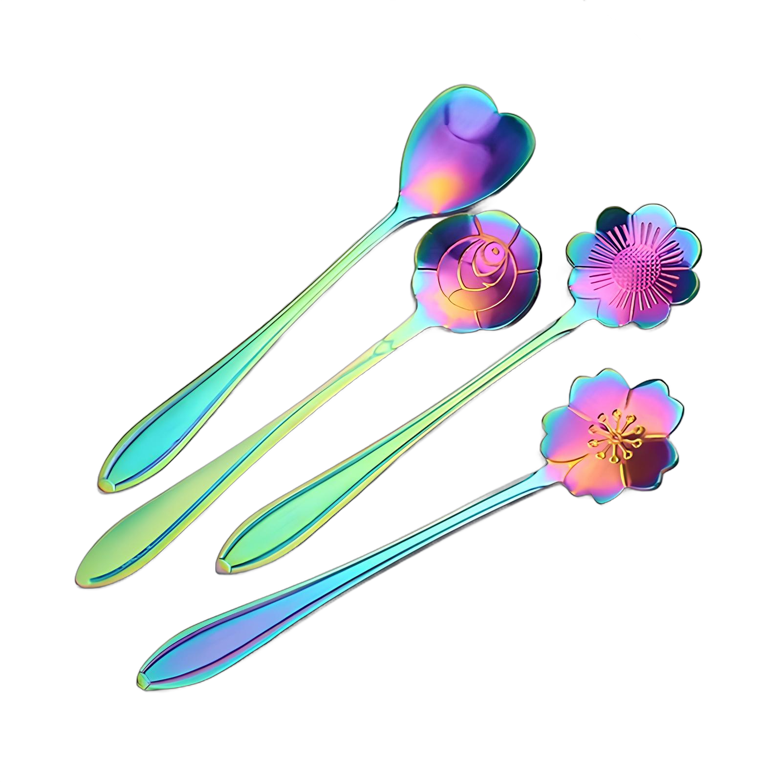 Cuillère à café en acier inoxydable en forme de Fleur - UstensilesCulinaires