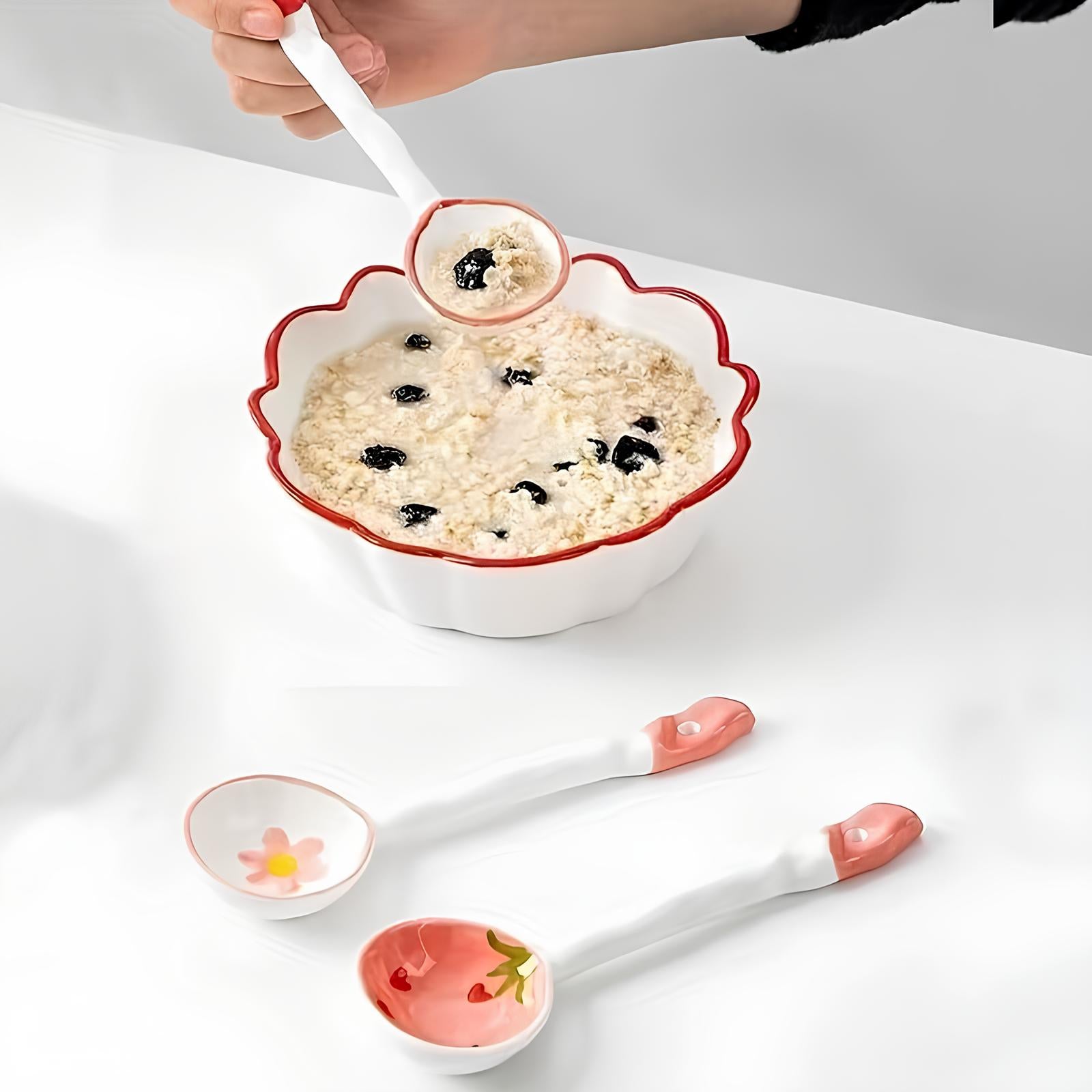 Lot de 3 cuillères en céramique - Girly - UstensilesCulinaires