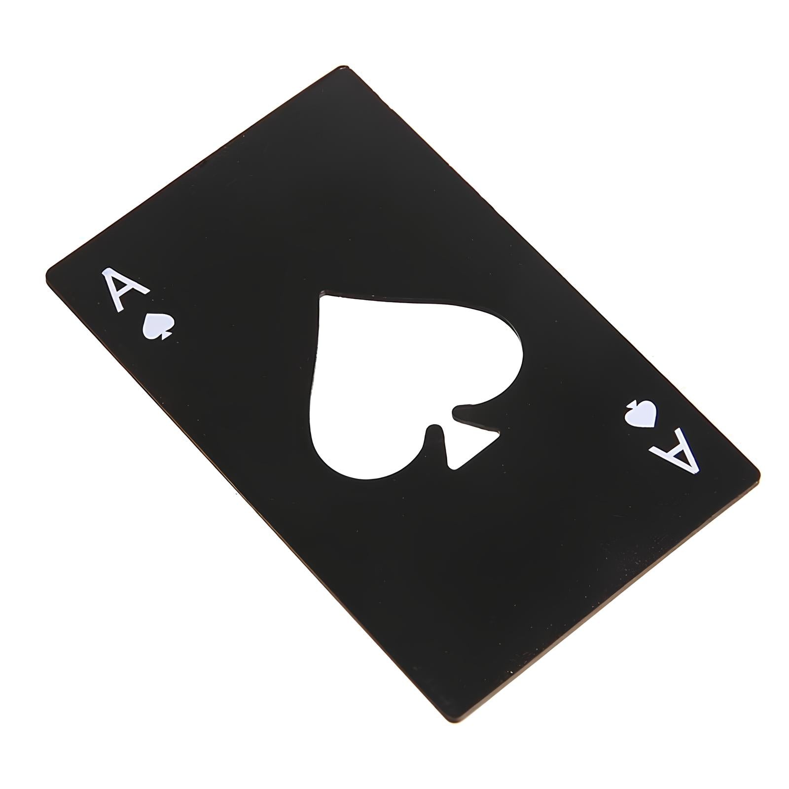 Décapsuleur carte de poker en acier inoxydable - UstensilesCulinaires